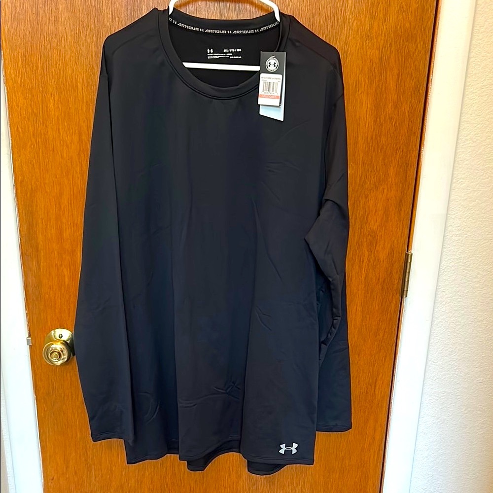 New Under Armour Black Fitted Cold Gear Long Sleeve - 3XL